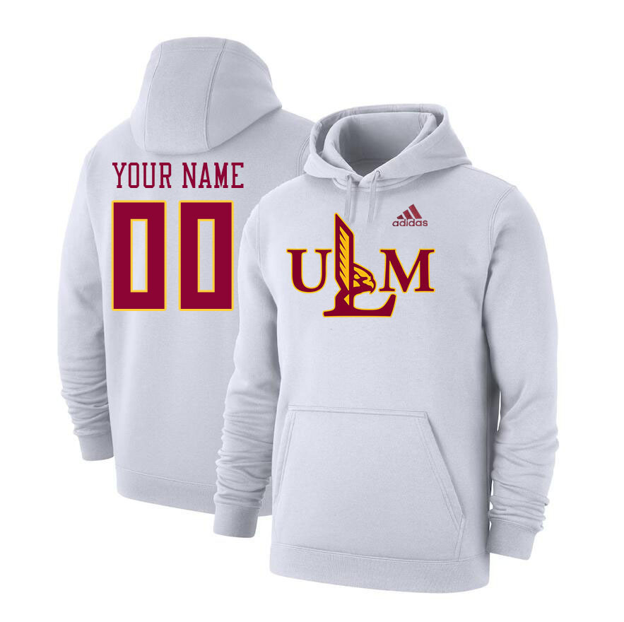 Custom Louisiana?CMonroe Warhawks Name And Number Hoodies-White